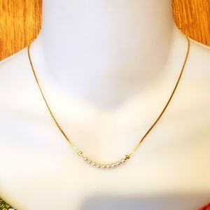 Vintage Pearl bead necklace with earring set